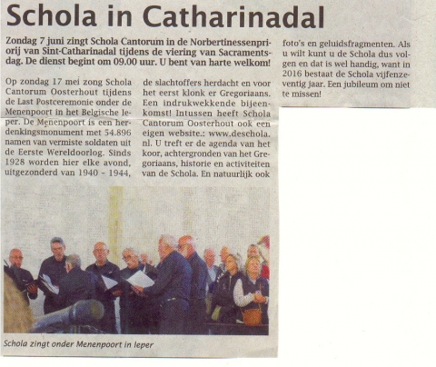 Schola in Catarinadal 7-06-2015